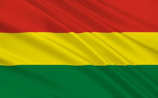正式名称为多民族玻利维亚国的玻利维亚国旗 3D说明 — 图库照片