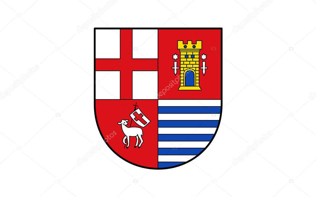 Flag of Eifelkreis Bitburg-Prum is a district in Rhineland-Palatinate, Germany