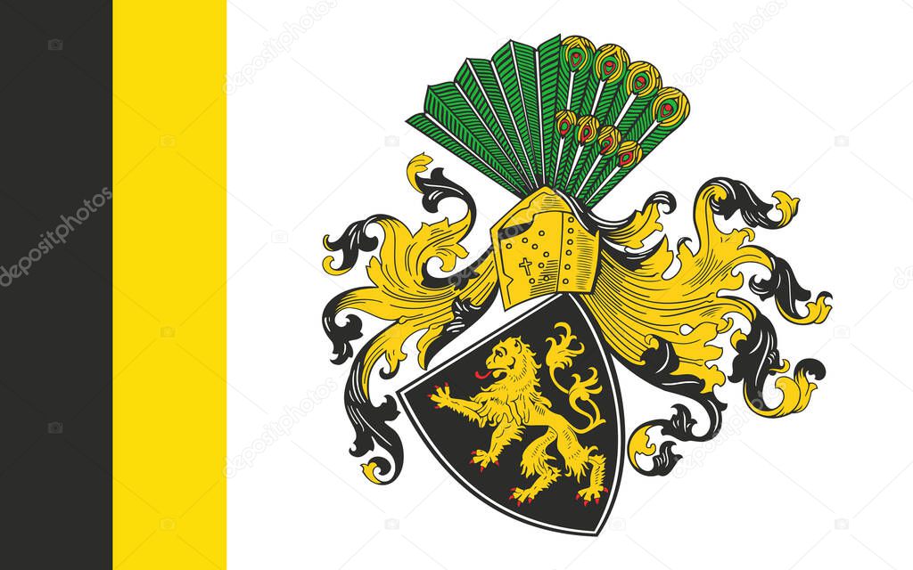 Flag of Gera is the third-largest city in Thuringia, Germany