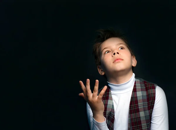 Penser Écolier Derrière Conseil Scolaire Eureka — Photo