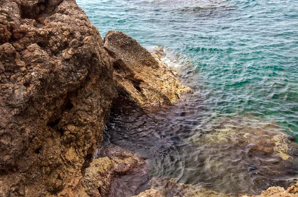 Rocky Coast Grottoes Mediterranean Sea Alanya Turkey — Stock Photo, Image