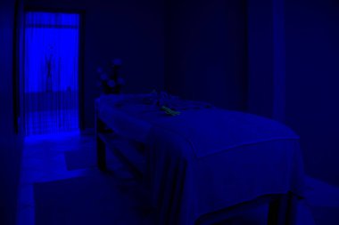 Kanakli, Alanya, Türkiye - 24 Mayıs 2018: Türkiye 'nin Larissa Green Hill otelindeki Türk hamam ve masaj odası