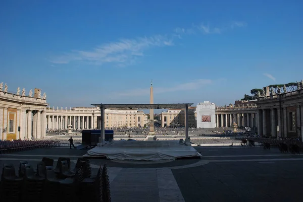 Roma Italia Ottobre 2009 Cortile Interno Del Vaticano Basilica San — Foto Stock