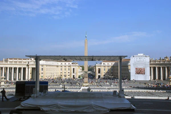 Rzym Włochy Października 2009 Wewnętrzny Dziedziniec Watykanu Bazylika Piotra Rzymie — Zdjęcie stockowe