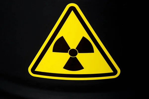 Signo Radiación Barril Negro — Foto de Stock