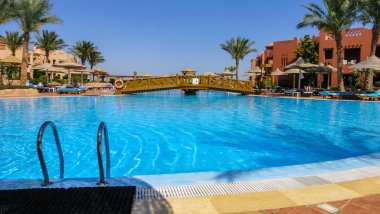 Sharm El Sheikh, Mısır - 17 Nisan 2014: Sharm el Sheikh of Egypt 'da Deniz Yaşamı Oteli Bölgesi (Sea Group)