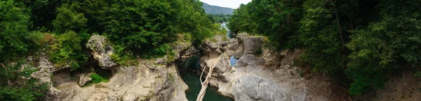 Khadžokhského Soutěska Kamennomošský Kaňon Část Soutěsky Belaya River Adygea — Stock fotografie