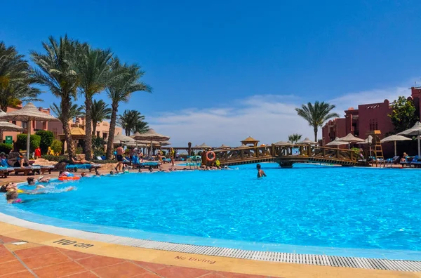 Sharm Sheikh Egypte April 2014 Animatieprogramma Aqua Aerobics Het Zwembad — Stockfoto