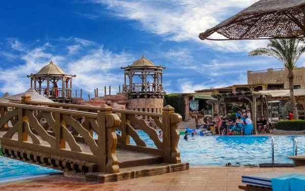 Sharm El Sheikh, Mısır - 17 Nisan 2014: Sharm el Sheikh of Egypt 'da Deniz Yaşamı Oteli Bölgesi (Sea Group)