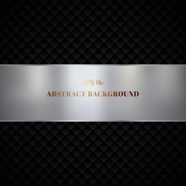 Diseño Abstracto Estampado Cuadrados Geométricos Negros Lujo Sobre Fondo Oscuro — Vector de stock