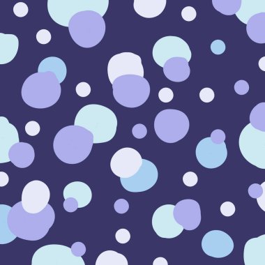 Soyut pastel daireler elle çizilmiş mor arka planını renklendirin. Vektör çizim