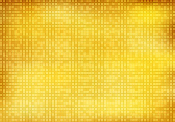 Abstract Shiny Golden Square Mosaic Pattern Background Texture Vector Illustration — Stock Vector