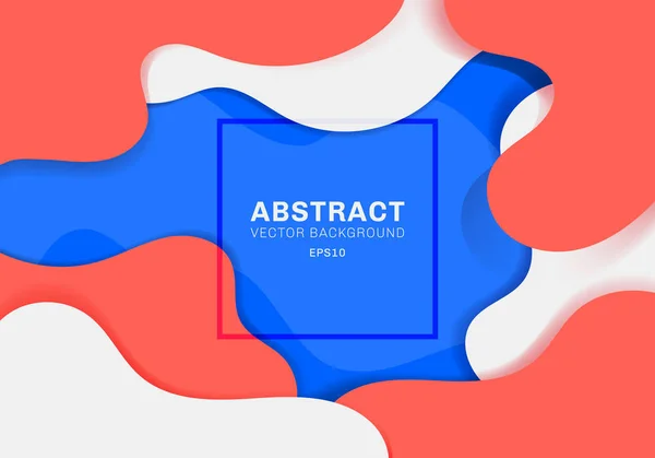 Abstracto dinámico 3D fluido formas concepto moderno vibrante color ba — Vector de stock