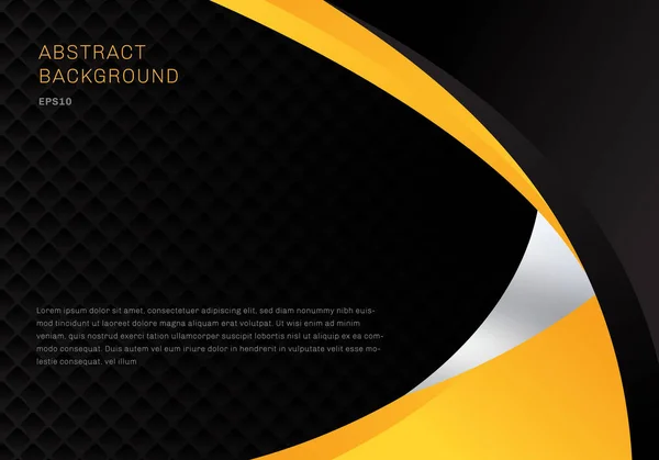 Template abstract yellow and black contrast corporate business c