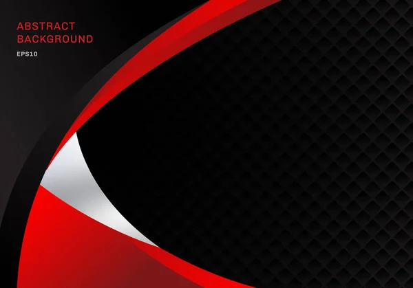 Modèle abstrait rouge et noir contraste entreprise curv — Image vectorielle