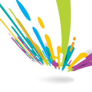 Parlak renk yuvarlak şekiller çizgiler geçiş perspectiv