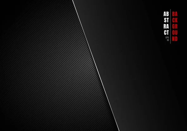 Abstrakte Vorlage diagonale Linien schwarz und grau gestreift — Stockvektor