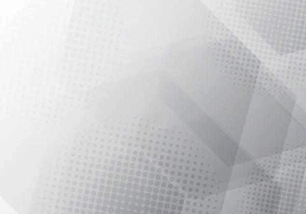 Abstract gray and white geometric hexagons overlapping backgroun