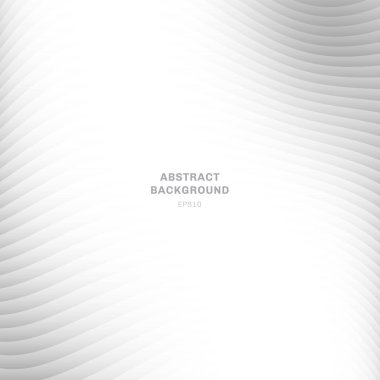 Soyut dalga eğrisi çizgili katmanlı beyaz ve gri degrade colo