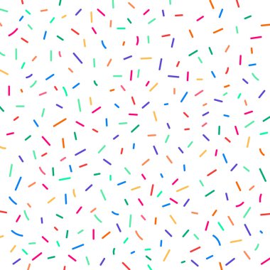 Beyaz arka planda karnaval şenlikli renkli konfeti. Öğe 