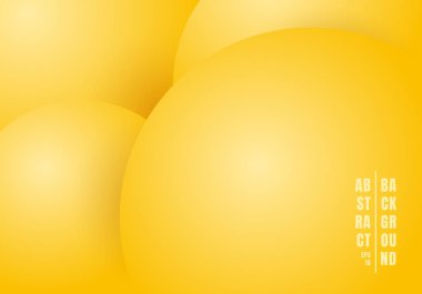 Soyut 3d gerçekçi sıvı veya sıvı daireler sarı pastel col