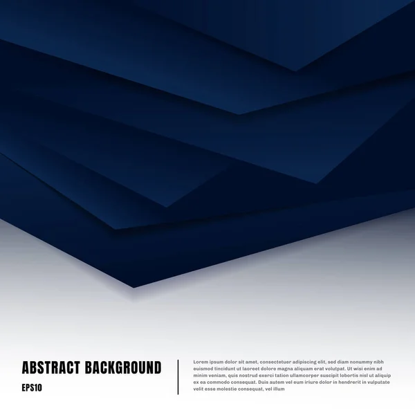 Vorlage für das Layout im abstrakten Papierstil. dunkelblaues Gefälle tri — Stockvektor