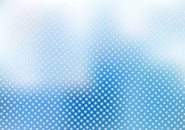 Fondo borroso azul abstracto con patrón de puntos estilo medio tono — Vector de stock