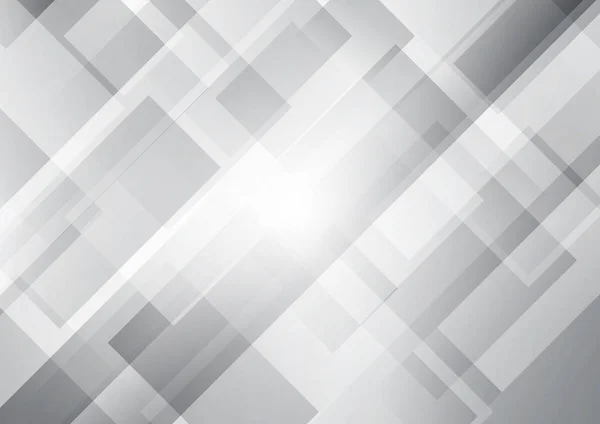 Abstrakt vitt och grått kvadrater form geometrisk överlappande tillbaka — Stock vektor