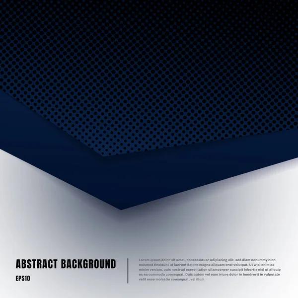 Plantilla abstracta de diseño de papel y estilo de medio tono. Azul oscuro — Vector de stock