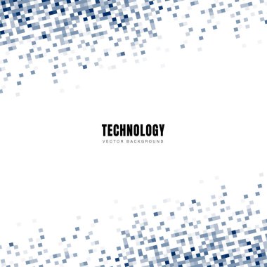 Beyaz backgr üzerinde soyut diyagonal geometrik mavi kareler desen