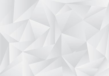 Soyut gri ve beyaz düşük çokgen veya üçgen ler deseni backgro