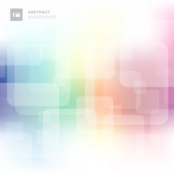 Abstract square transparent overlapping with colorful blurred ba — Stock Vector