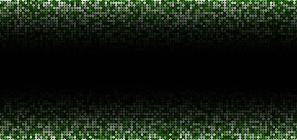 Abstrakti Kuvio Vihreä Hohtava Tausta Piireissä Kiiltävä Valoa Tummaa Tilaa — vektorikuva