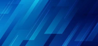 Soyut mavi köşegen geometrik çizgi modern teknoloji arka planına sahip. Vektör illüstrasyonu