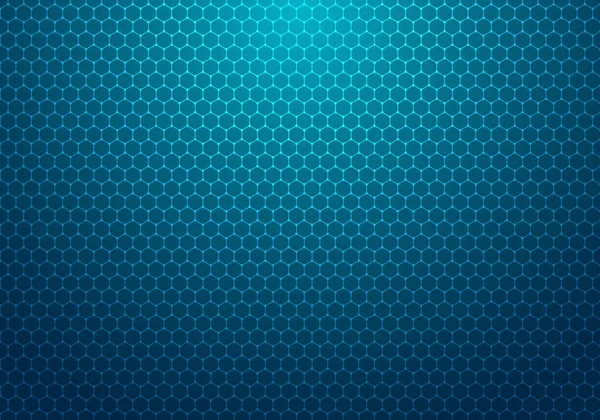 Abstract Blue Hexagon Dot Pattern Technology Background Honeycomb Seamless Metal — Stock Vector