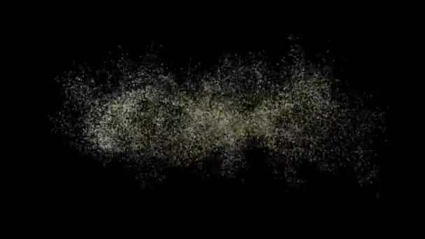 Happy New Year Text On Black Background, Magic Particle Sparks Night star sky for Celebration, Wishes, Events, Message, holiday, festival 