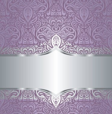 Düğün çiçek menekşe gümüş vektör tatil arka plan tasarımı