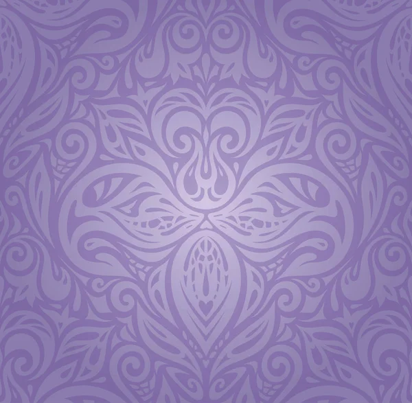 Violet Floral Vintage Sans Couture Motif Fond Design — Image vectorielle