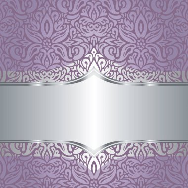 Düğün çiçek menekşe gümüş vektör tatil arka plan tasarımı