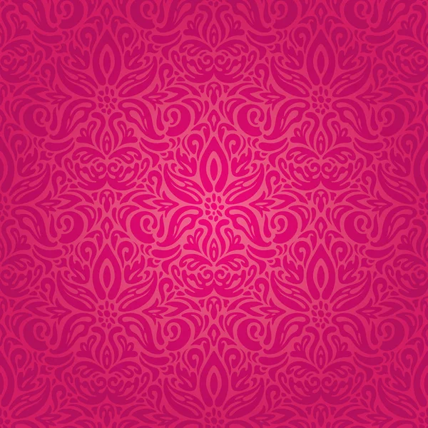 Vermelho Floral Padrão Vetorial Papel Parede Fundo Design —  Vetores de Stock