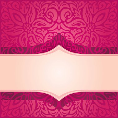 Kırmızı çiçek dekoratif vektör desen duvar kağıdı arka plan vintage moda mandala tasarımı