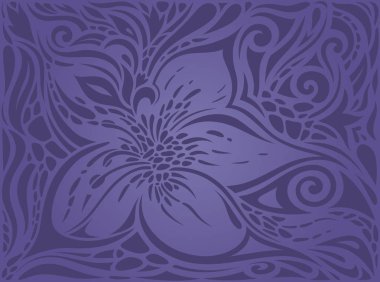 Menekşe mor çiçekler, süslü vintage seamless modeli çiçek arka plan trendy moda tasarım