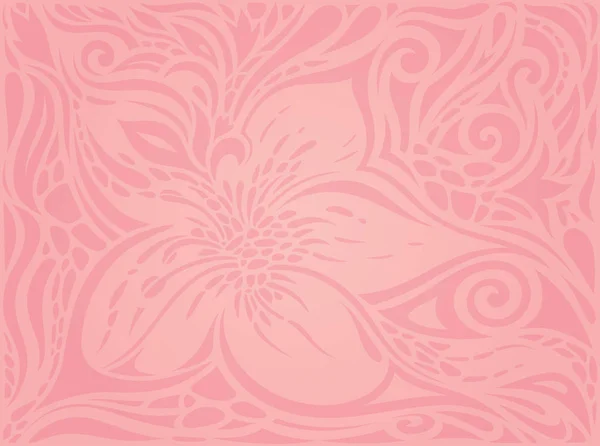 Blumen Rosa Vektor Tapete Trendige Mode Design Hochzeit Dekorativen Hintergrund — Stockvektor
