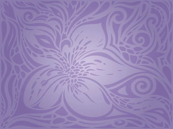 Fleurs Violettes Vintage Sans Couture Motif Floral Fond Design Mode — Image vectorielle
