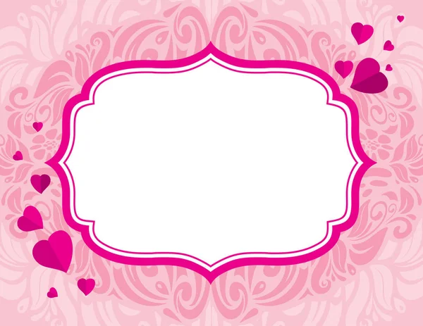 Retro Vintage Festivo Vector Decorativo Saludo Tarjeta San Valentín — Archivo Imágenes Vectoriales