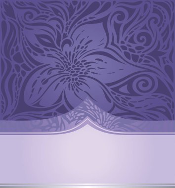 Menekşe mor çiçek vintage Dikişsiz desen arka plan tasarım trendy moda tasarım kopya alanı