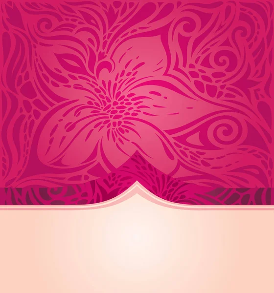 Kırmızı çiçek vektör desen duvar kağıdı arka plan trendy moda tasarımı ile kopya alanı