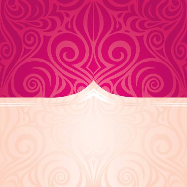 Kırmızı çiçek vektör desen duvar kağıdı arka plan trendy moda düğün tasarım kopya alanı ile