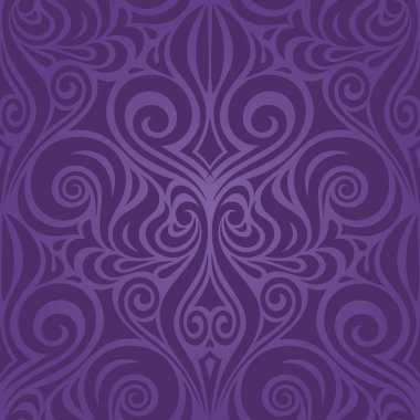 Menekşe mor çiçekler, süslü vintage seamless modeli çiçek arka plan trendy moda tasarım