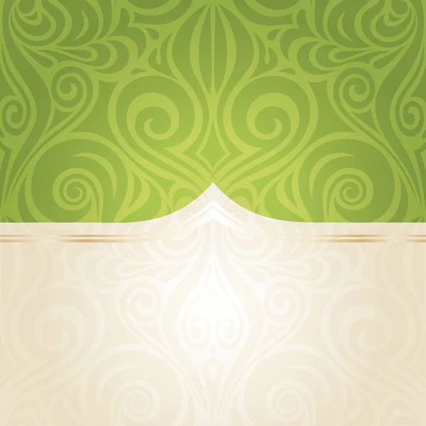 Yeşil Paskalya Çiçek Duvar Kağıdı Vektör Mandala Tasarım Artalanları Kopya — Stok Vektör